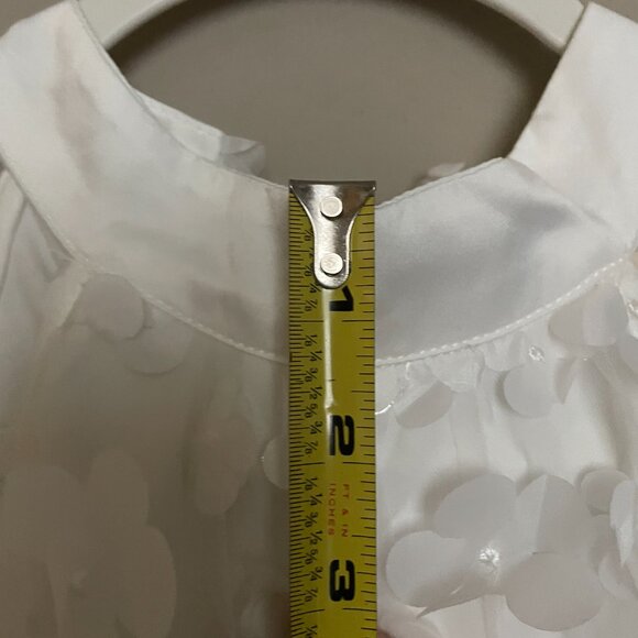 NEW! White Floral dress New York and company featured brand, Lena, 3D flowers. - Picture 13 of 13